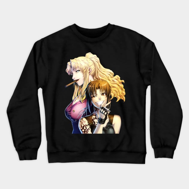 Revy and Balalaika Black Lagoon Crewneck Sweatshirt TeePublic